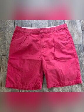 Duck Head Men's Coral Pink Pleated Vintage Cotton Shorts Sz 38 Short